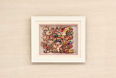 スタッフに見立てたクラフト絵